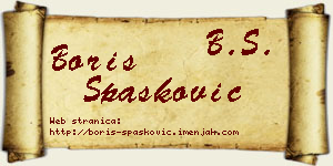 Boris Spasković vizit kartica